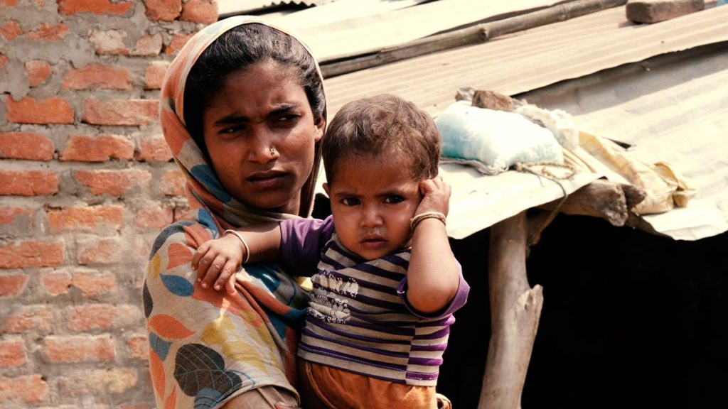 young mother with kid